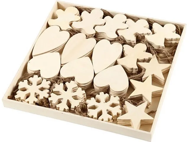 Ornament 9-11cm dikte 4mm triplex/pk90