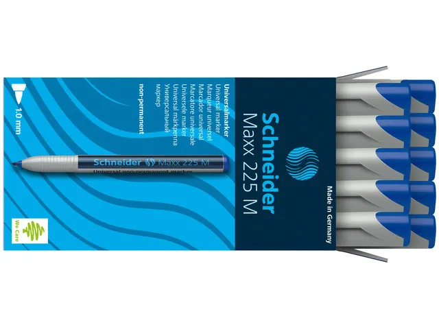 Universele marker Schneider Maxx 225 M non-permanent blauw