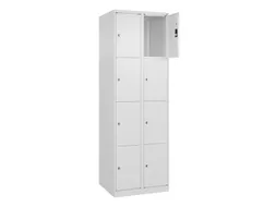 lockerkast,HxBxD 1850x600x500mm,2x4vakken,vak B 300mm,cil.-slot