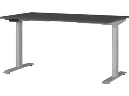 Elektrisch ihv bureau,HxBxD 720-1200x1400x800mm,blad grafiet