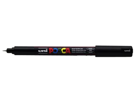 Verfstift Posca PC1MR Extra Fijne punt 0,7mm Zwart
