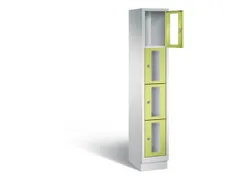 Lockerkast 1800x320x500mm 1x4 vakken Cilinderslot, Sokkel, RDS1108060