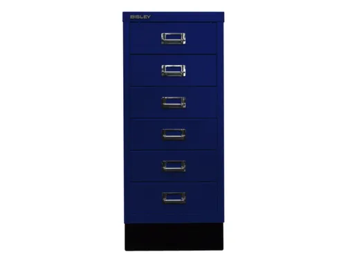 kantoor-ladekast HxBxD 670x279x380mm 6 laden romp oxfordblauw staal