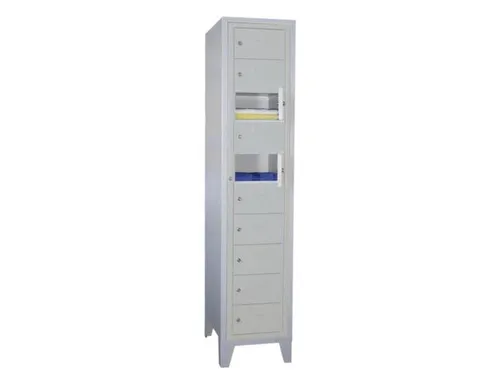 Vakken-/sorteerkast 1850x400x500 1x10 Vakken Ral7035 Front Ral7035