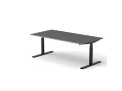 Elektrisch ihv bureau,HxBxD 650-1310x2000x1000mm,blad donkergrijs