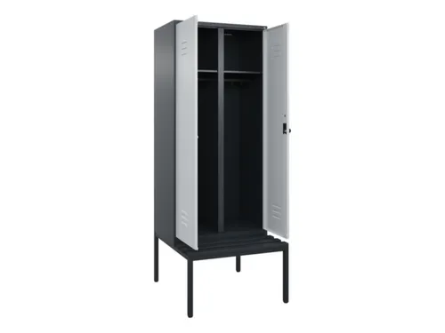 locker voor scheiding van kleding,HxBxD 2120x800x815mm,2vak
