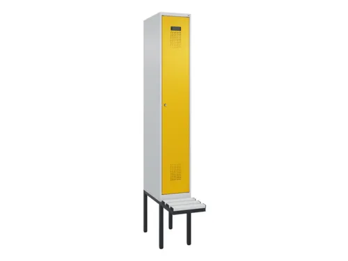 locker met bank,HxBxD 2120x300x815mm,1vak,vak B 300mm,cilinderslot