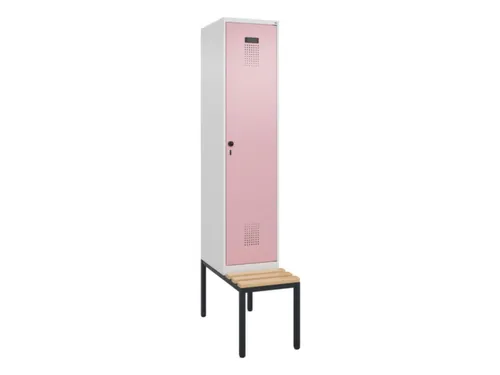 locker met bank,HxBxD 2120x400x815mm,1vak,vak B 400mm,draaigrendel