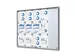 Vergrendelbaar notitiebord Indoor Slim 15xA4 met Schuifdeuren Zilver