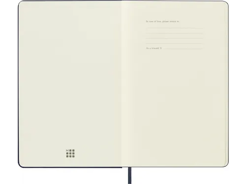 Notitieboek Moleskine large 130x210mm blanco hard cover sapphire blue