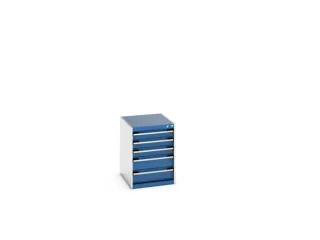 ladekast HxBxD 700x525x650mm 5laden romp RAL7035 front RAL5010 - 7