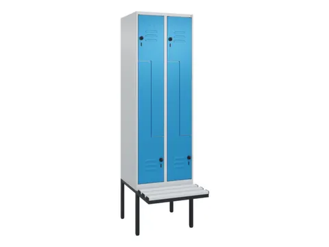 Z-garderobekast,HxBxD 2120x600x815mm,2vak,vak B 300mm,draaigrendel