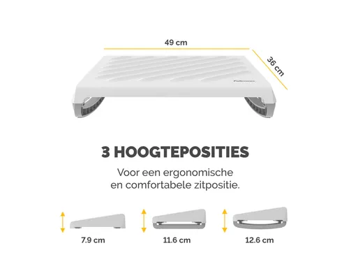 Voetensteun Fellowes Breyta wit