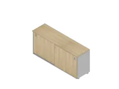 schuifdeurkast,HxBxD 730x1600x450mm,1xhouten vloer,2ordnerhoogte