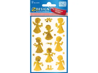 Etiket Z-design Christmas gouden engeltjes - 2 vel - 1