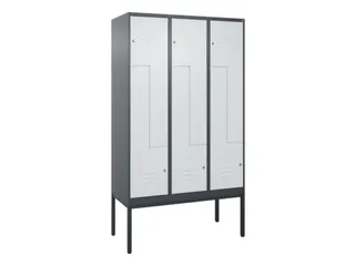 Z-garderobekast,HxBxD 2120x1200x500mm,vak B 200/400mm,cil.-slot - 1