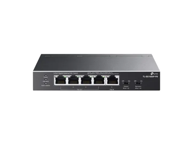 TP-Link TL-SG1005P-PD, Gigabit Ethernet (10/100/1000), Power over Ethe