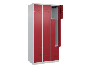 Z-garderobekast,HxBxD 1850x900x500mm,vak B 150/300mm,cil.-slot - 2