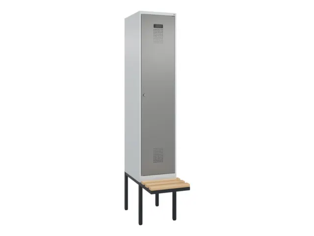 locker met bank,voor scheiding van kleding,HxBxD 2120x400x815mm,1vak