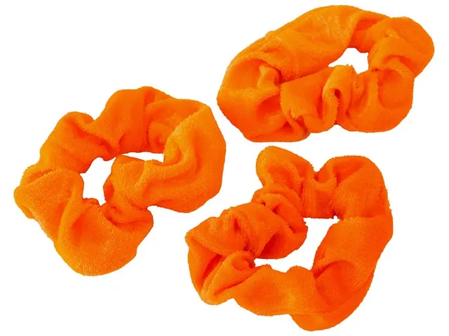Oranje scrunchie 3 stuks oranje