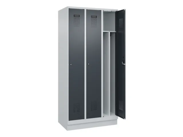 locker voor scheiding van kleding,HxBxD 1950x900x500mm,3vak