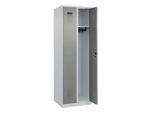 locker,HxBxD 1850x600x500mm,2vak,vak B 300mm,cil.-slot,staand op vloer