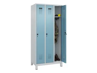 locker,HxBxD 1950x900x500mm,3vak,vak B 300mm,draaigrendel,voeten - 1