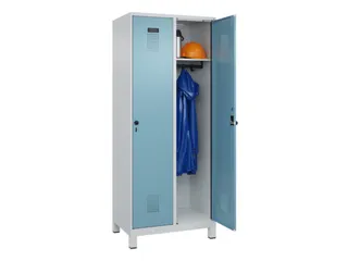 locker,HxBxD 1950x800x500mm,2vak,vak B 400mm,draaigrendel,voeten - 1