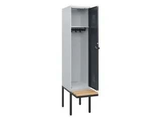 locker met bank,HxBxD 1950x400x815mm,1vak,vak B 400mm,draaigrendel - 1