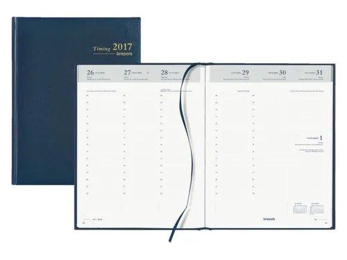 Agenda 2027 Brepols Timing Lima 7dagen/2pagina's viertalig blauw