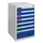 Ladekast Hxbxd 900x500x500mm 7 Laden Romp Ral7035 Front Ral5010