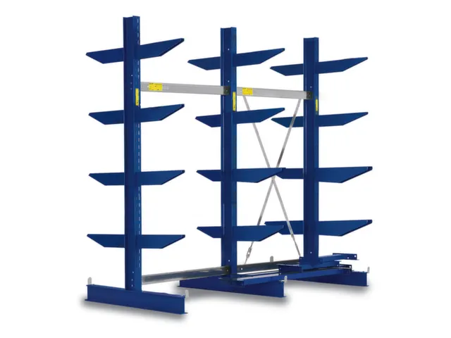 Draagarmstelling 1980x2557x1300mm 2x5etages 420kg/etage Ral5010