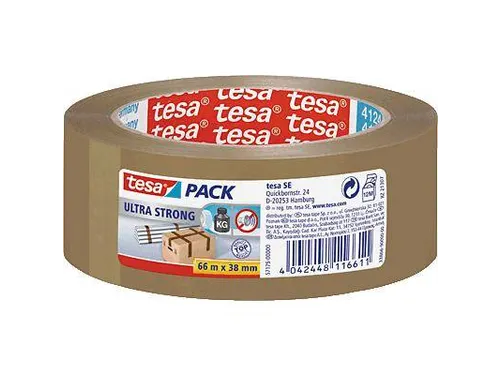 Tesapack Ultra Strong Pvc Verpakkingstape 66x38mm Bruin
