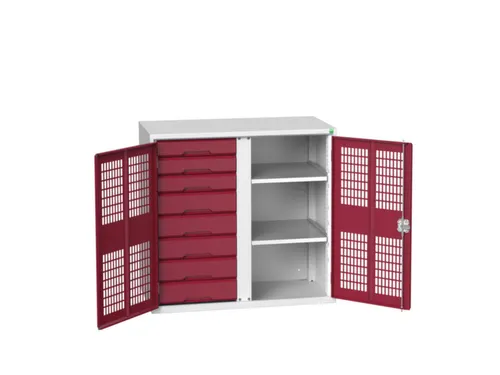 universele kast,HxBxD 1000x1050x550mm,2xStalen bodem,8lade(n)