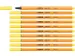Fineliner STABILO point 88/24 fijn citroengeel