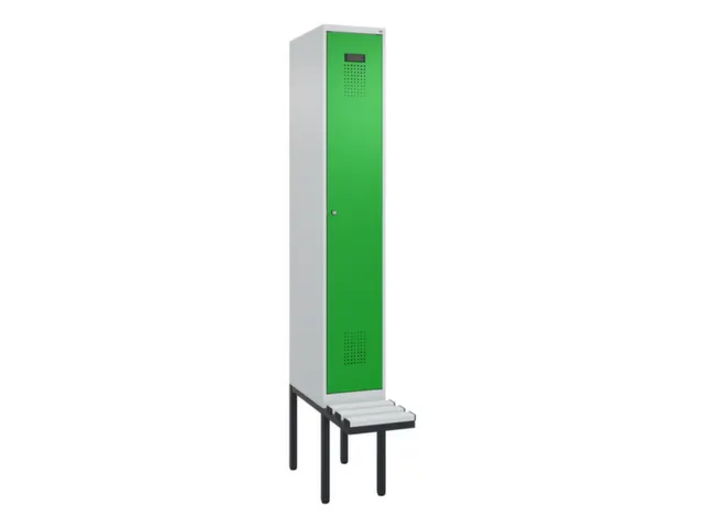 locker met bank,voor scheiding van kleding,HxBxD 2120x300x815mm,1vak
