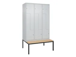 Z-garderobekast,HxBxD 2120x1200x815mm,6vak,vak B 400mm,cil.-slot