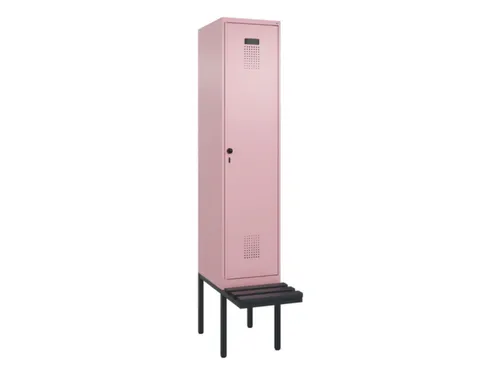 locker met bank,voor scheiding van kleding,HxBxD 2120x400x815mm,1vak