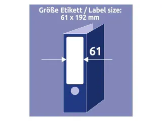 Ordnerrugetiket gerecycled Zweckform 61x192mm wit perm. 40 etik. 10 ve - 4