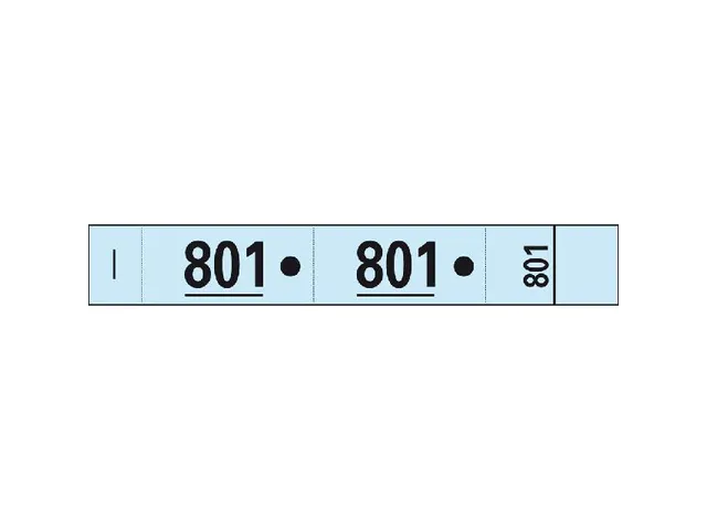 Garderobeblok 50 tickets 20x3 blauw