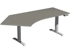 Av. régl. él. hauteur bureau d'angle HxlxP 730-1230x2166x1130mm