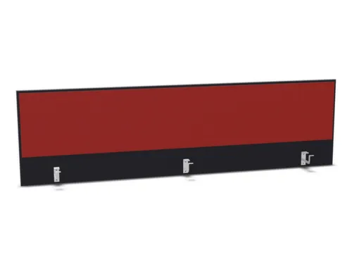 opzetpaneel,v. bureau,aanbouw achter,B 2000mm,CC-zwart,BN4011-rood