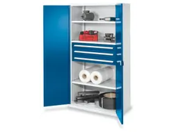 Materiaalkast Dubbelwandige Deur 1950x1000x600mm 3legborden 3laden