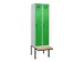 locker met bank,voor scheiding van kleding,HxBxD 2120x600x815mm,2vak