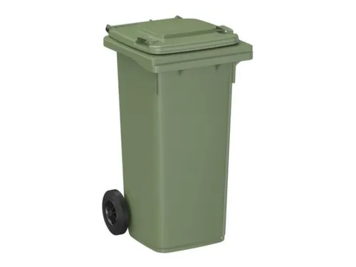 container,120l,HxBxD 933x500x550mm,deksel groen,romp HDPE groen