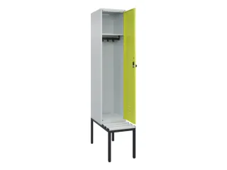 locker met bank,HxBxD 2120x400x815mm,1vak,vak B 400mm,draaigrendel - 2