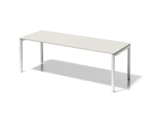 In hoogte verstelbaar bureau,HxBxD 650-850x2200x800mm,blad grijswit - 1