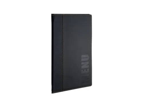 Menukaart Securit Trendy A5 2 tas zwart lederlook