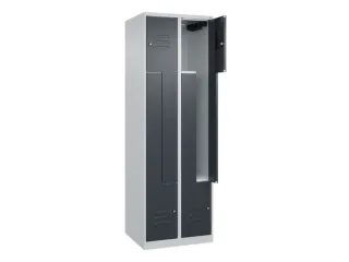 Z-garderobekast,HxBxD 1850x600x500mm,vak B 150/300mm,cil.-slot - 2