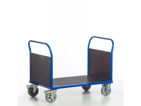 Platformwagen 1000kg Laadvlak Lxb 1600x800mm 2 Kopwanden Ral 5010